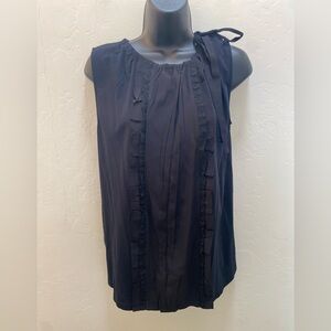 NWT/Prada Sleeveless Ruffle Top Black Size S